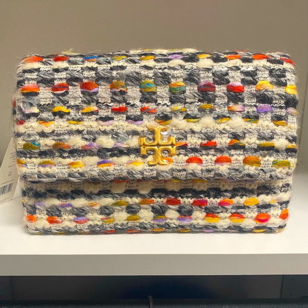 NEW Tory Burch Kira Tweed Small Convertible Shoulder Bag!